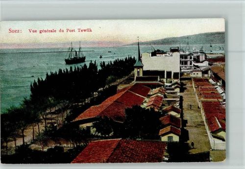 Suez Kanal und Ort , 1912 good condition - Verlag Lichtenstern & Harari 286 AK