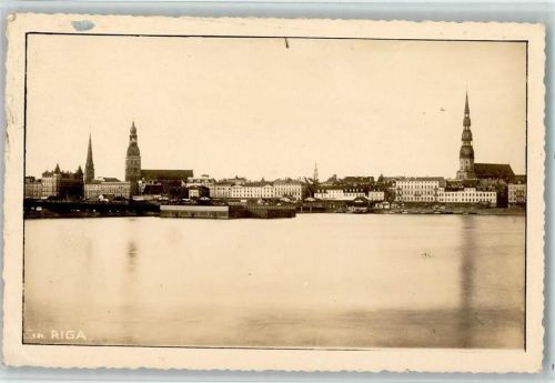 Riga 1929 Blick zur Stadt AK