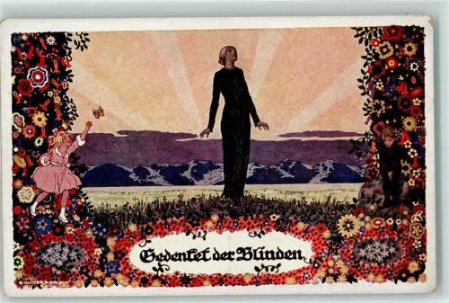 1918 sign. Kutzer Gedenket der Blinden AK