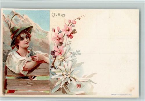 1899 Frau in Tracht - Name: Julius , signiert
