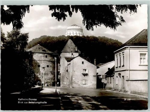 Kelheim Rückseite mit Abschürfungen bzw Kleberesten Befreiungshalle