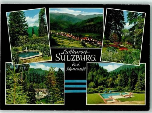Sulzburg Rückseite mit Abschürfungen bzw Kleberesten Schwimmbad