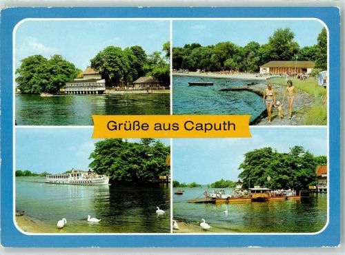 Caputh Gaststätte Am Fährhaus Strandbad MS Seebad Templin der Weißen Flotte Fähre