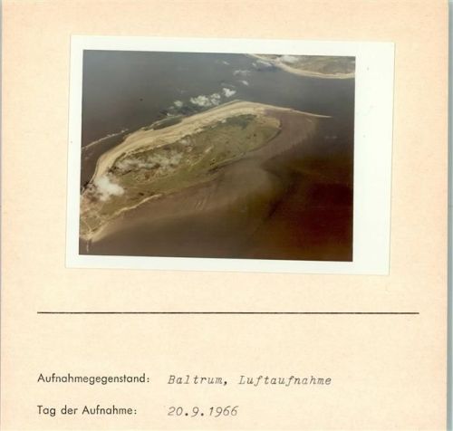 Baltrum Luftaufnahme Foto montiert auf Karton