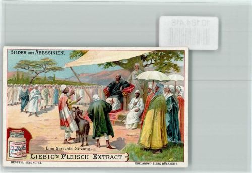 Bilder aus Abessinien, Gerichtssitzung, Sammelbild Liebig