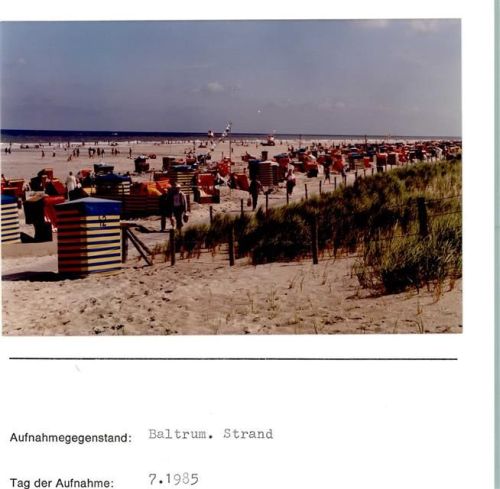 Baltrum Strand Foto montiert auf Karton