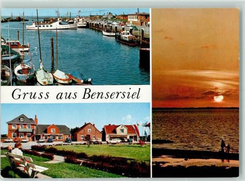 Bensersiel Hafen Sonnenuntergang