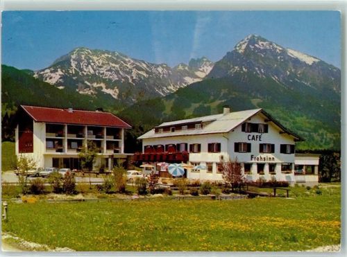 Langenwang Hotel Gasthaus Café Frohsinn Rückseite mit Abschürfungen bzw Kleberesten