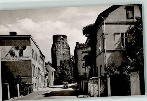 Bad Liebenwerda Lubwartturm Rückseite mit Abschürfungen bzw Kleberesten