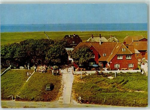 Hooge Gasthaus Friesenpesel Backenswarft Rückseite mit Abschürfungen bzw Kleberesten