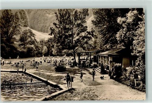 Stolberg Waldbad Rückseite mit Abschürfungen bzw Kleberesten