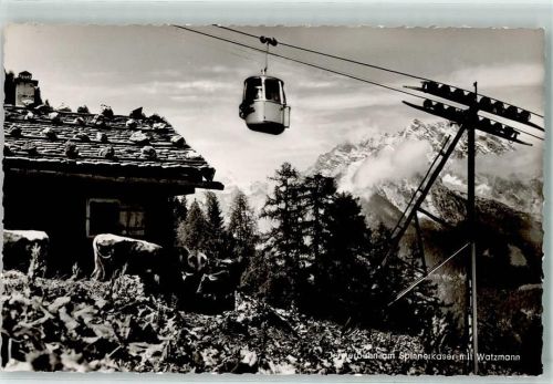 Schönau Jennerbahn am Spinnerkaser mit Watzmann