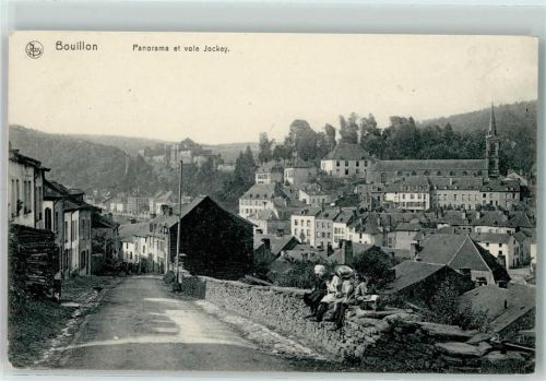Bouillon 1914 - Panorama et vole Jockey , Kinder, Straßenpartie AK