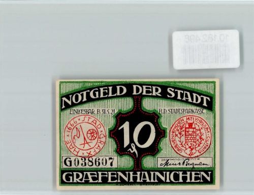 Gräfenhainichen Notgeld Rathaus Paul Gerhardts Geburtshaus
