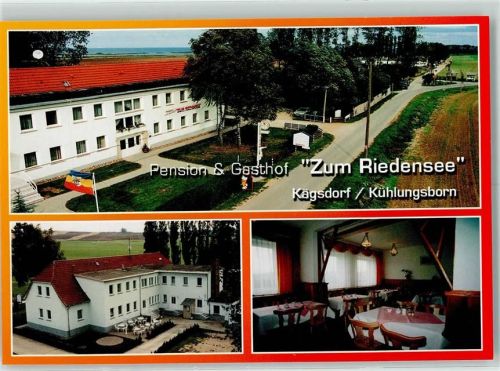 Kühlungsborn Rückseite mit Abschürfungen bzw Kleberesten Pension Gasthaus Zum Riedensee