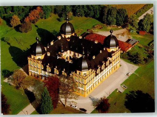 Memmelsdorf Fliegeraufnahme Schloß Seehof Rückseite mit Abschürfungen bzw Kleberesten