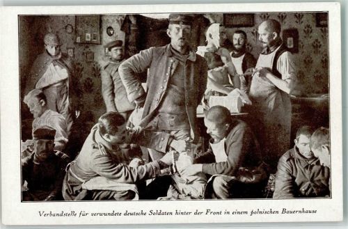 Tschenstochau Verbandstelle für verwundete deutsche Soldaten