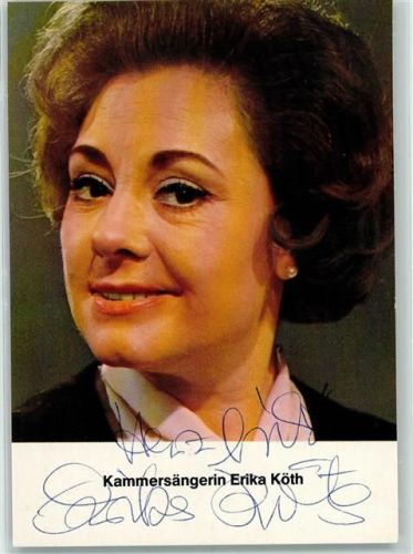 Autogramm - Kammersängerin Erika Köth