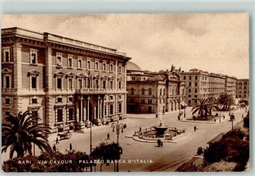 Bari 1930 Via Cavour Palazzo Banka Italia AK