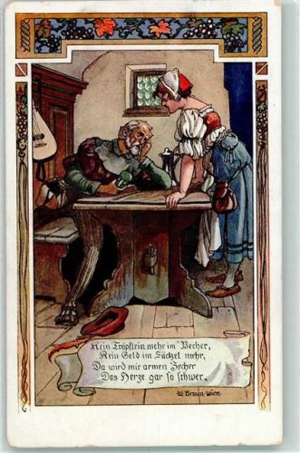 1921 Spruch Wein Kellnerin Verlag Deutscher Weltbund Nr. 20