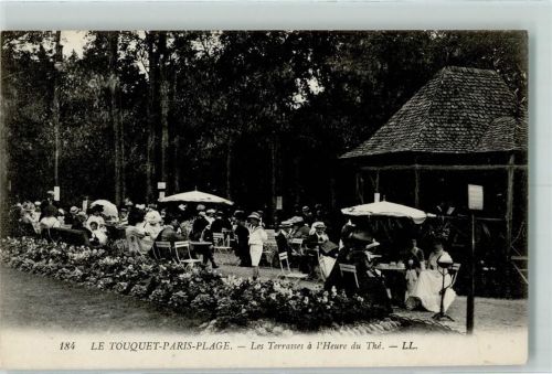 Le Touquet-Paris-Plage 1913 Les Terrasses a Heure du The AK