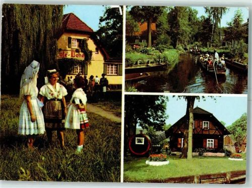 Lübbenau /Spreewald Spreewald Trachten Cafe Spreewald Kähne