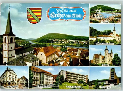 Lohr Schloß Kloster Maria Buchen Berufsschule Schule IG Metall Rathaus