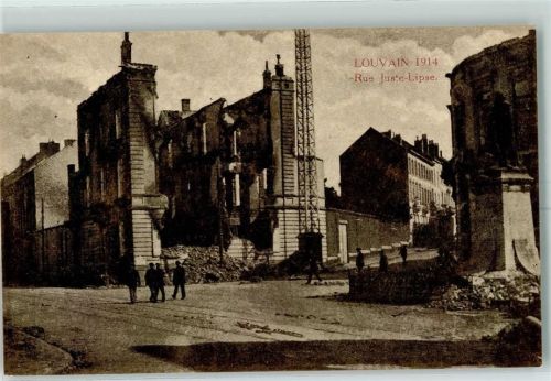 Leuven WK I Rue Juste Lipse 1914