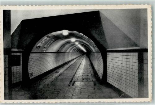 Antwerpen Tunnel Binnenzicht AK