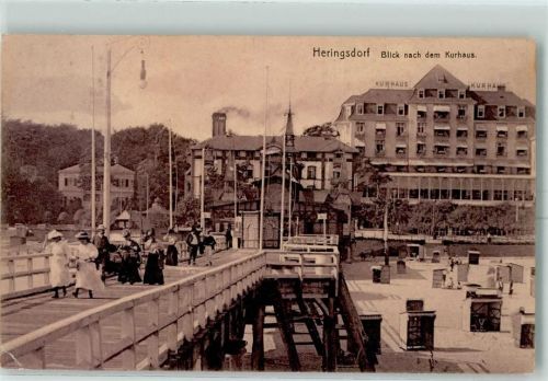 Seebad Heringsdorf 1907 Kurhaus Strand Strandkörbe