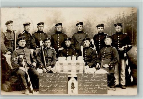 Lockstedt 1910 Parole Heimat Reserve hat noch 95 Tage Gruppenfoto