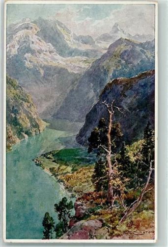 Königssee Königsee vom Archenkopf Alpinter Kunstverlag Richter Nr. 43 AK