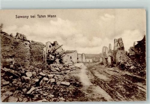 Verdun 1916 Feldpost WK I G.-Pionier-Komp 266 Sawony Toter Mann