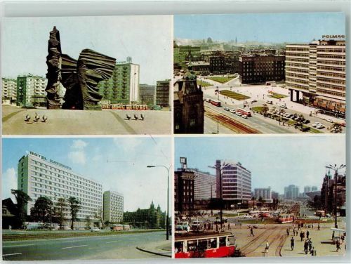 Kattowitz Katowice - Pomnik Powstancow Slaskich Hotel Katowice Ulica Armii Czerwonej