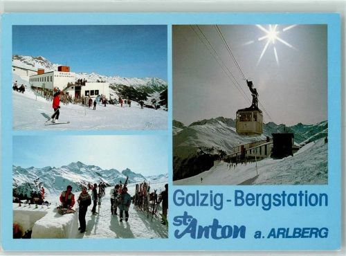 St. Anton Galzig-Bergstation Winter Skifahrer