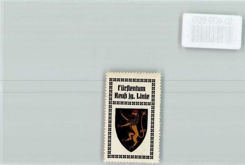 Gera Fürstentum jüngerer Linie Vignette Wappen Kaffee Hag ca 1920-1940