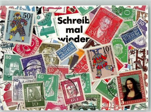 Schreib mal wieder Briefmarkenasbbildungen AK Schreiben 1984