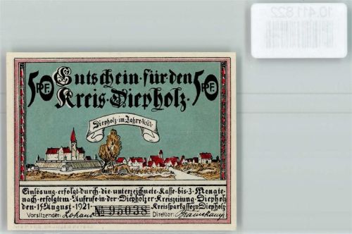 Diepholz Notgeld Die Auburg