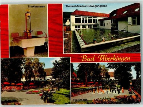 Bad Überkingen Trinkbrunnen Thermal-Schwimmbad Park Freiluftschach