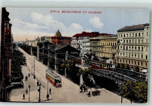 Schöneberg Bülowstraße mit Hochbahn Straßenbahn