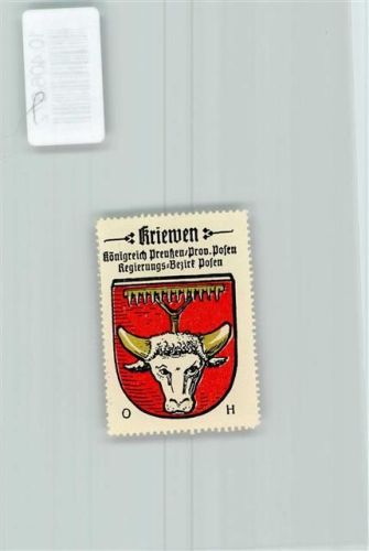 Kriewen Vignette Wappen Kaffee Hag 1920-1940 Stier Rechen