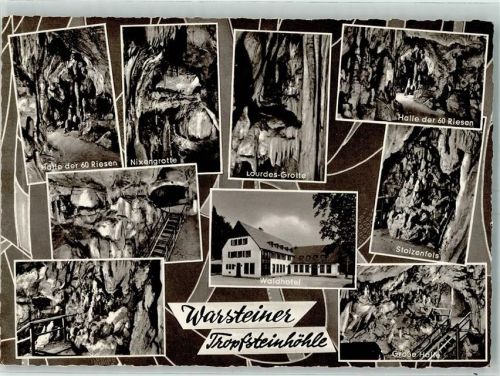 Warstein Waldhotel Tropfsteinhöhle Halle der 60 Riesen Nixexngrotte Lourdes-Grotte Stolzenfels Große Höhle
