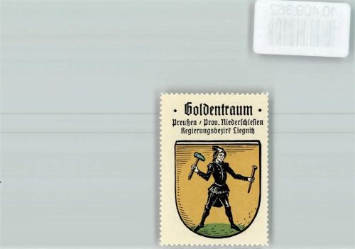 Goldentraum Zlotniki Lubanskie - Vignette Wappen Kaffee Hag ca 1920-1940 Bergmann