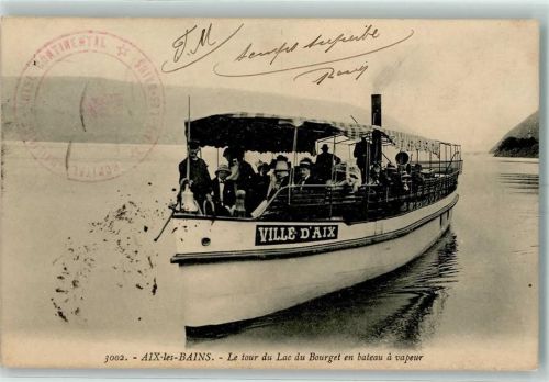 Aix-les-Bains 1908 Dampfschiff Ville d Aix