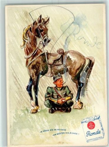 Pferd und rauchender Soldat Ronde Zigaretten