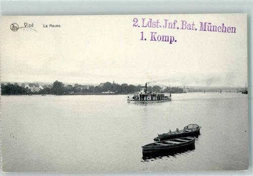 Visè La Meuse Motorschiff Feldpost WK I