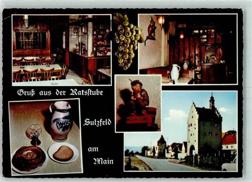 Sulzfeld Gasthaus Ratsstube Gastraum Vesper mit Bempel Stadttor