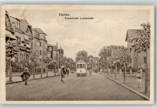 Hanau Frankfurter Landstraße Straßenbahn Einspänner