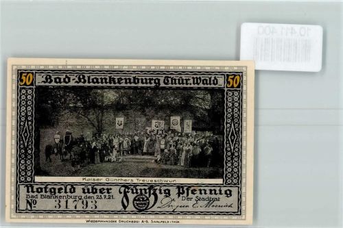 Bad Blankenburg Notgeld Ritter