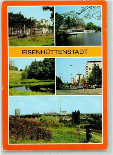 Eisenhüttenstadt Neubaten in der John Schehr Straße Anlegestelle der Fahrgastschiffe An den Goldfischteichen Leninallee Rosenhügel